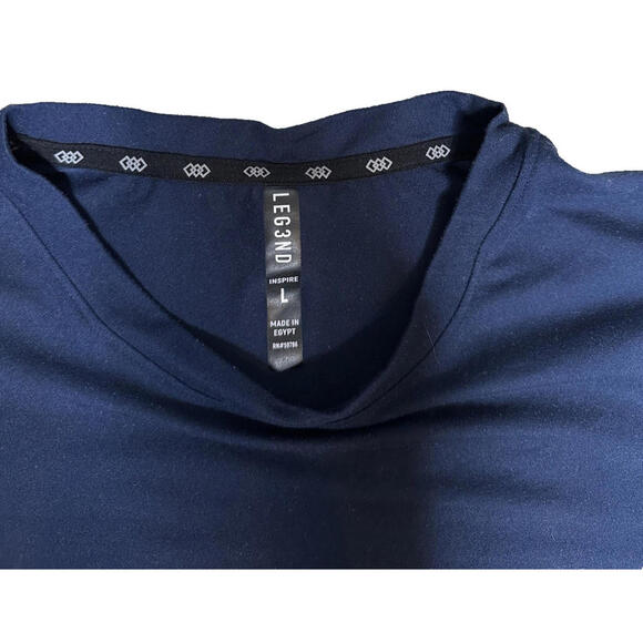 Lot of 2 Leg3nd Performance T Shirt Tee Crewneck Mens L Athleisure Blue Brown - Picture 4 of 9